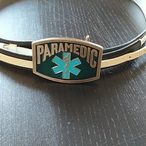 Belt buckle Paramedic w/green enamel
